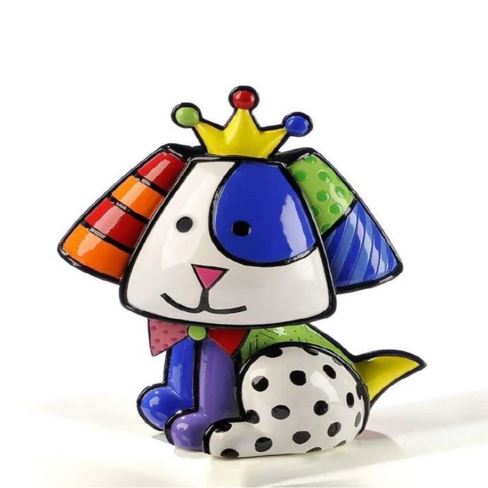 Romero Britto 2010 Beagle Dog Figurine 5.5" Tall 3942/4000 Rare Retired